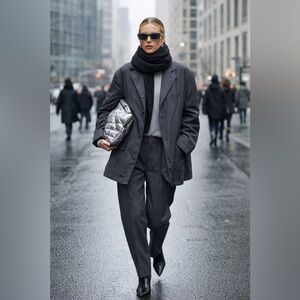 Express Charcoal Trench Coat